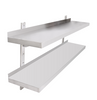 KITCHEN KNOCKAFFD-0945KB S/S DOUBLE WALL MOUNT FLAT SHELFD450W900H660