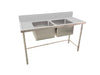 Kitchen Knock ASD-1560C Double sink bench with splash back / W1500-D600-H900 mm