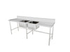 Kitchen Knock ASD-2160R DOUBLE SINK WORKBENCH SERIES with 150MM SPLASH BACK / W2100-D600-H900 mm