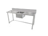 Kitchen Knock ASS-0970C SINGLE SINK WORKBENCH SERIES with 150MM SPLASH BACK / W900-D700-H900 mm