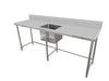 Kitchen Knock ASS-2170C SINGLE SINK WORKBENCH SERIES with 150MM SPLASH BACK / W2100-D700-H900 mm