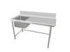 Kitchen Knock ASSD-1270RL INLET SINGLE SINK BENCH with 150MM SPLASH BACK / W1200-D700-H900 mm