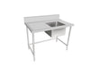 Kitchen Knock ASSD-1570R INLET SINGLE SINK BENCH with 150MM SPLASH BACK / W1500-D700-H900 mm