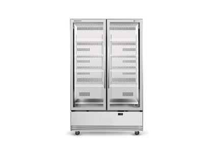 SKOPE BME1200N-A 2 Glass Door Fridge - 1280 x  795 x 2005 / 1079L