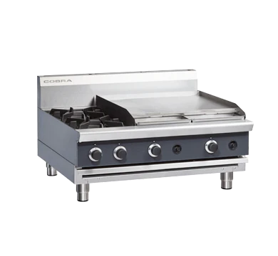 Cobra C9B-B_LPG 900mm Two Burner n Griddle Gas Cooktop Bench Model