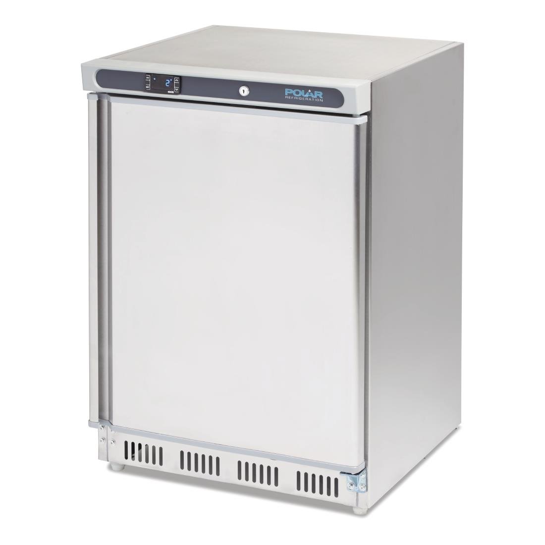 Polar CD081-A Single Door Undercounter Freezer Stainless Steel - 140L