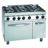 FED CG7-61H Fagor 700 series natural gas 6 burner with gas oven and neutral cabinet under / 1505x775x850-900 / 2+2Y Warranty