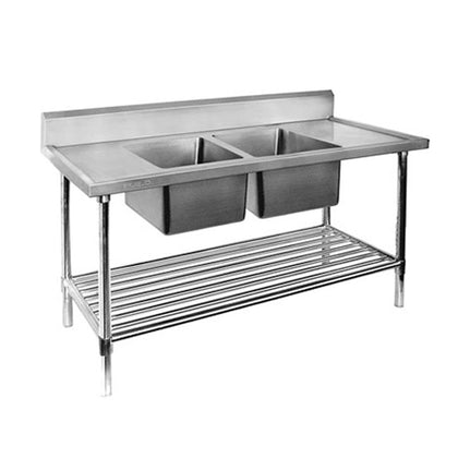 Modular systems Double Centre Sink Bench with Pot Undershelf DSB7-2400C/A