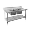 FED DSB6-1800C/A Double Centre Sink Bench with Pot Undershelf