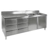 FED DSC-2100R-H KITCHEN TIDY CABINET WITH DOUBLE RIGHT SINKS / 2100x700x900