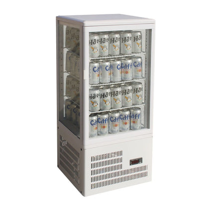 FED/TCBD68W/Four sided white colourbond countertop display fridge
