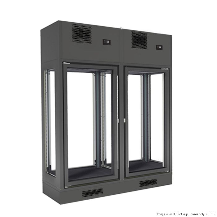 Fagor FWC-2602-2WB Fagor Dual Zone 2 Doors Black Wall-Mounted Wine Cellar