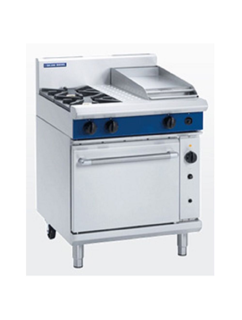Blue Seal Evolution Series G505C Gas Range Static Oven 750mm 2 burners cooktop with 300mm griddle