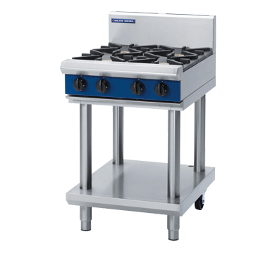 Blue Seal Evolution Series G514D-LS Gas Cooktop 4 Burner Leg Stand 600mm