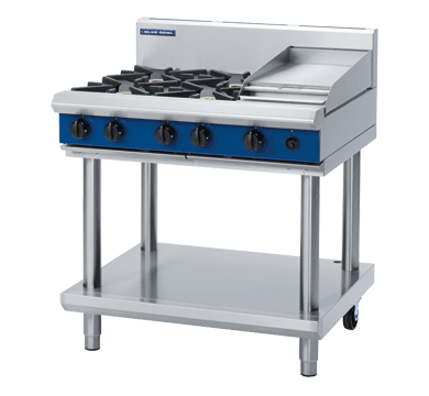 Blue Seal G516C-LS LPG Evolution Series 900mm Gas Cooktop N Griddle on Stand