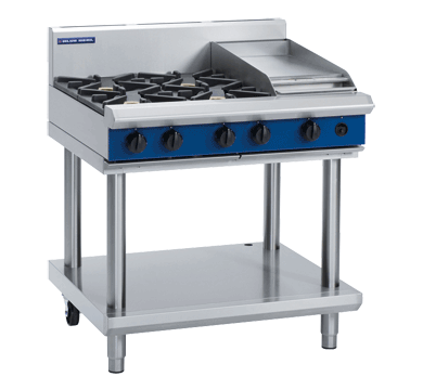 Blue Seal G516C-LS LPG Evolution Series 900mm Gas Cooktop N Griddle on Stand