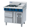 Blue Seal G516C-RB Evolution Series 900mm Refrigerated Base Gas Cooktop n Griddle