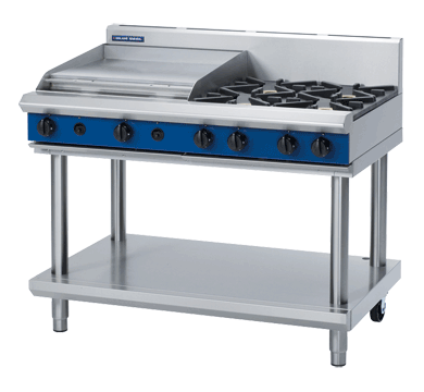 Blue Seal Evolution Series G518B-LS Gas Cooktops/Griddles 8 Burner Leg Stand 1200mm