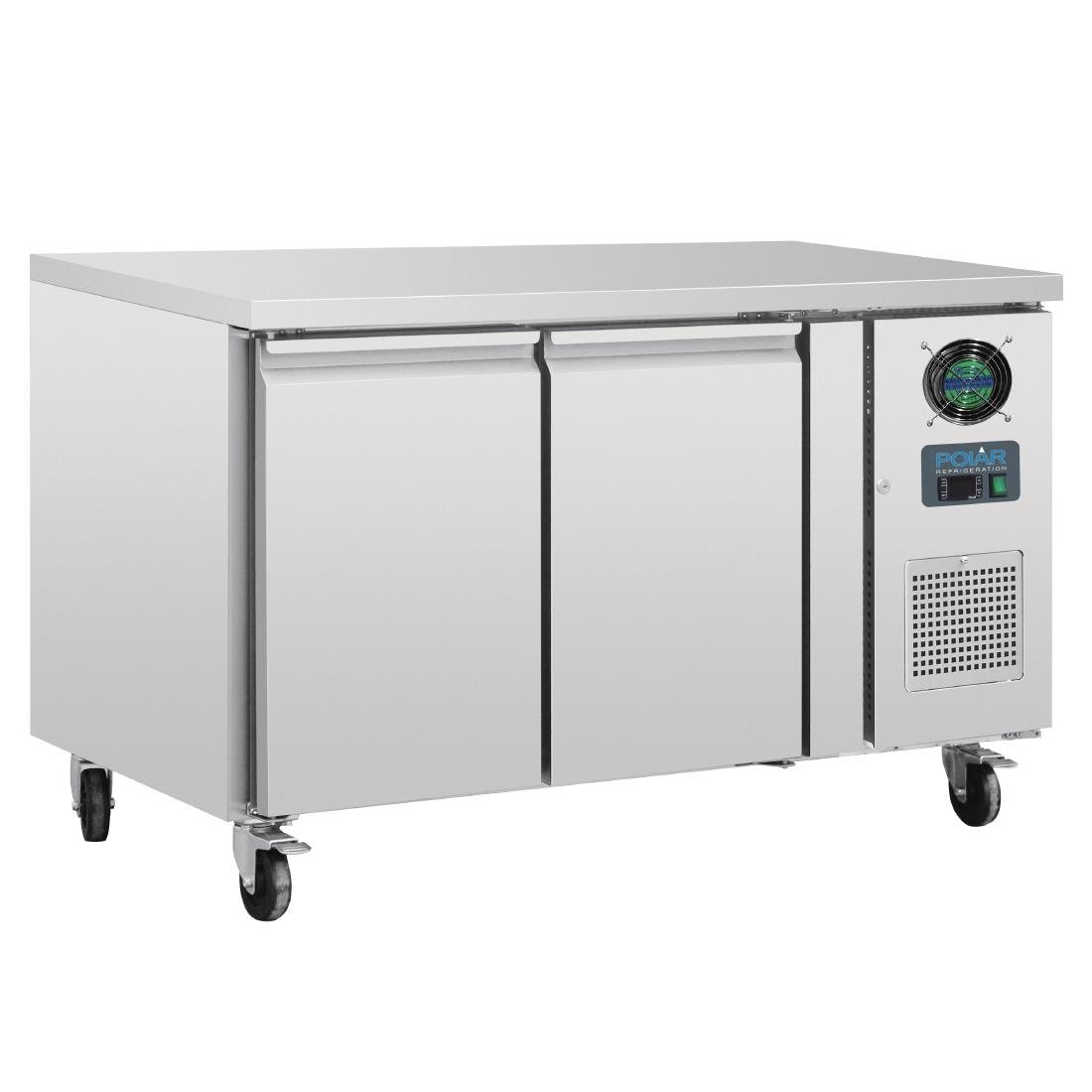 Polar G599-A Two Door Kitchen Counter Freezer W1360mm