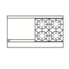 Goldstein PFB24G4 Griddle Gas Bench Top 4 Burner / Mj: 136 / 115Kg / W1220-D800-H548 mm