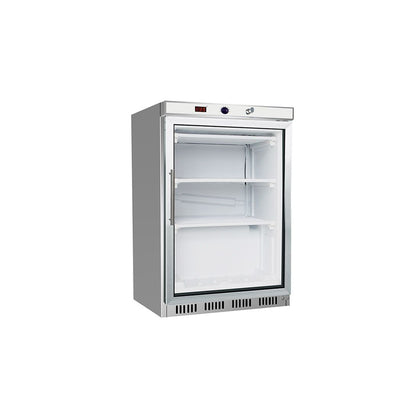 Thermaster HF200G S/S Display Freezer with Glass Door 129L