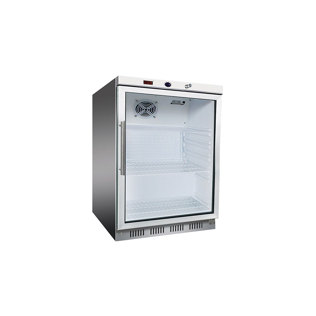 Thermaster HR200G SS Display Bar Fridge with Glass Door 128L