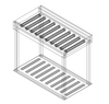 Fagor MR2C Stainless Steel Rolling Table for 2 Baskets