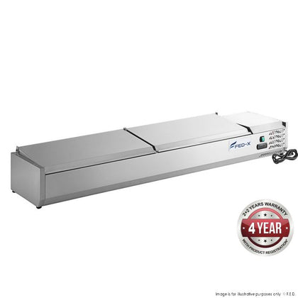 FED XVRX2000/380S Salad Bench with SS Lid W2000xD395xH281