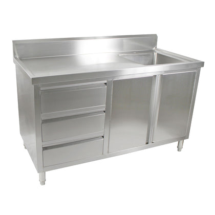 FED SC-6-1500R-H Cabinet with Right Sink