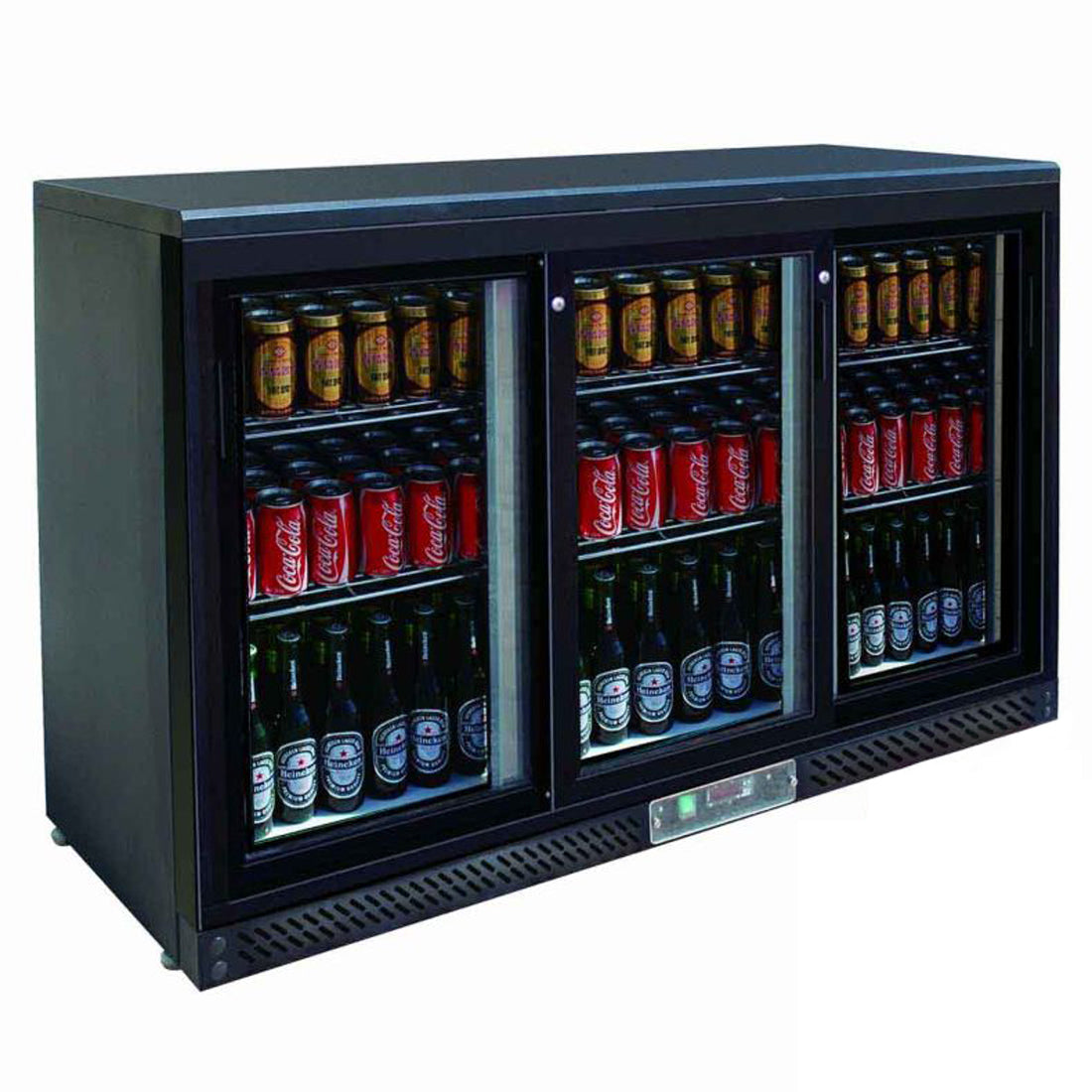 FED SC316SD Three sliding door bar cooler 320L