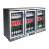 FED SC316SG Three Door Stainless Steel Bar Cooler 320L