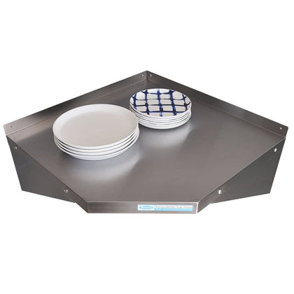 Brayco SHSSC45 Solid Corner Wall Shelf, to suit 450mm deep shelves / W650-D450 mm