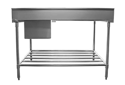 SIMCO SS1612 Single Sink bench with splashback - 1200 x 600 x 900