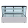 FED SSU150-2XB Black Trim Square Glass Cake Display 2 Shelves 1500x700x1100 / 2+2Y Warranty