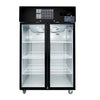Double Glass Door Black Stainless Steel Upright Freezer - SUFG1000B
