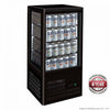 FED / TCBD78B /  Four-Sided Countertop Beverage Display Fridge Black / 50kg / W429 x D386 x H1000 / 2+2Y Warranty