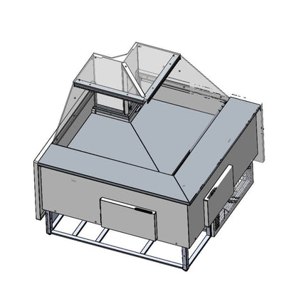 Tecnodom TDMR-I TDMR-I Series MR Corner Deli Display w/ Storage & Castors