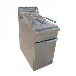 Goldstein VFG1L_NG Single V Pan Gas Fryer 2 Baskets NG / 20L / Mj: 97 / 70Kg / W395-D800-H1120 mm