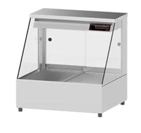 Woodson W.HFS22 Straight Glass 2 Rows, 2Bays Hot Food Displays - (10A)
