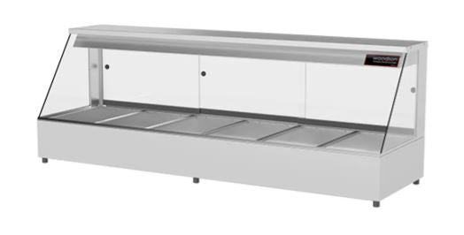 Woodson / W.HFS26 / 2 Rows, 6 Bays Hot Food Displays - Straight Glass (15A) - 3.6kW / 110kg / W2005 x D600 x H722 / 1Y Warranty