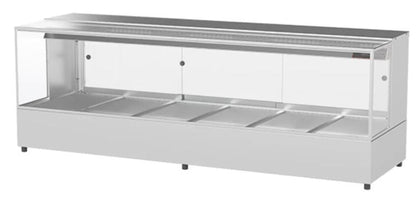 Woodson / W.HFSQ26 / 2 Rows, 6 Bays Hot Food Displays (Square Glass, 15A) - 3.6kW / 110kg / W2005 x D600  x H686 / 1Y Warranty