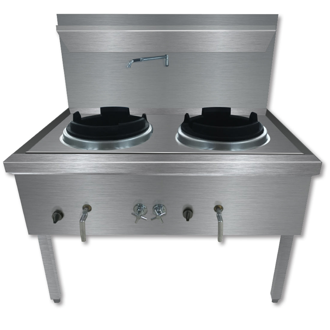 GasMax WW-2L Stainless Steel Waterless LPG Double Wok