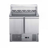 FED-X Two Door Salad Prep Fridge with Marble Top - XGNS900E