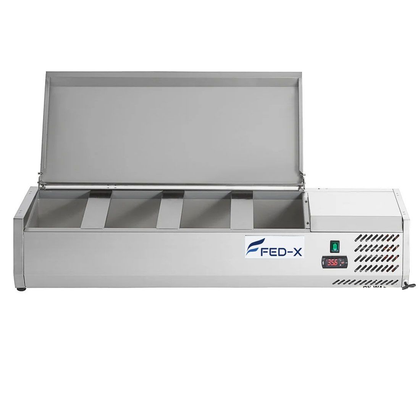 FED-X XVRX1200/380S Salad Bench with Stainless Steel Lid W1200mm