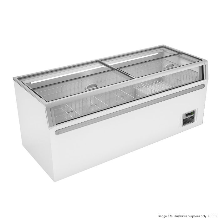 Thermaster Supermarket Island Freezer with Glass Sliding Lids ZCD-L145G