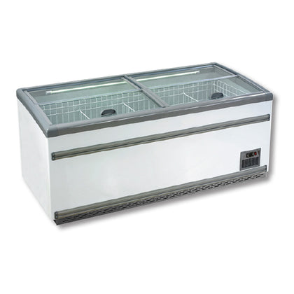 FED ZCD-L210S Supermarket Island Dual Temperature Freezer & Chiller with Glass Sliding Lids / 2100x850x855 / 2+2Y Warranty